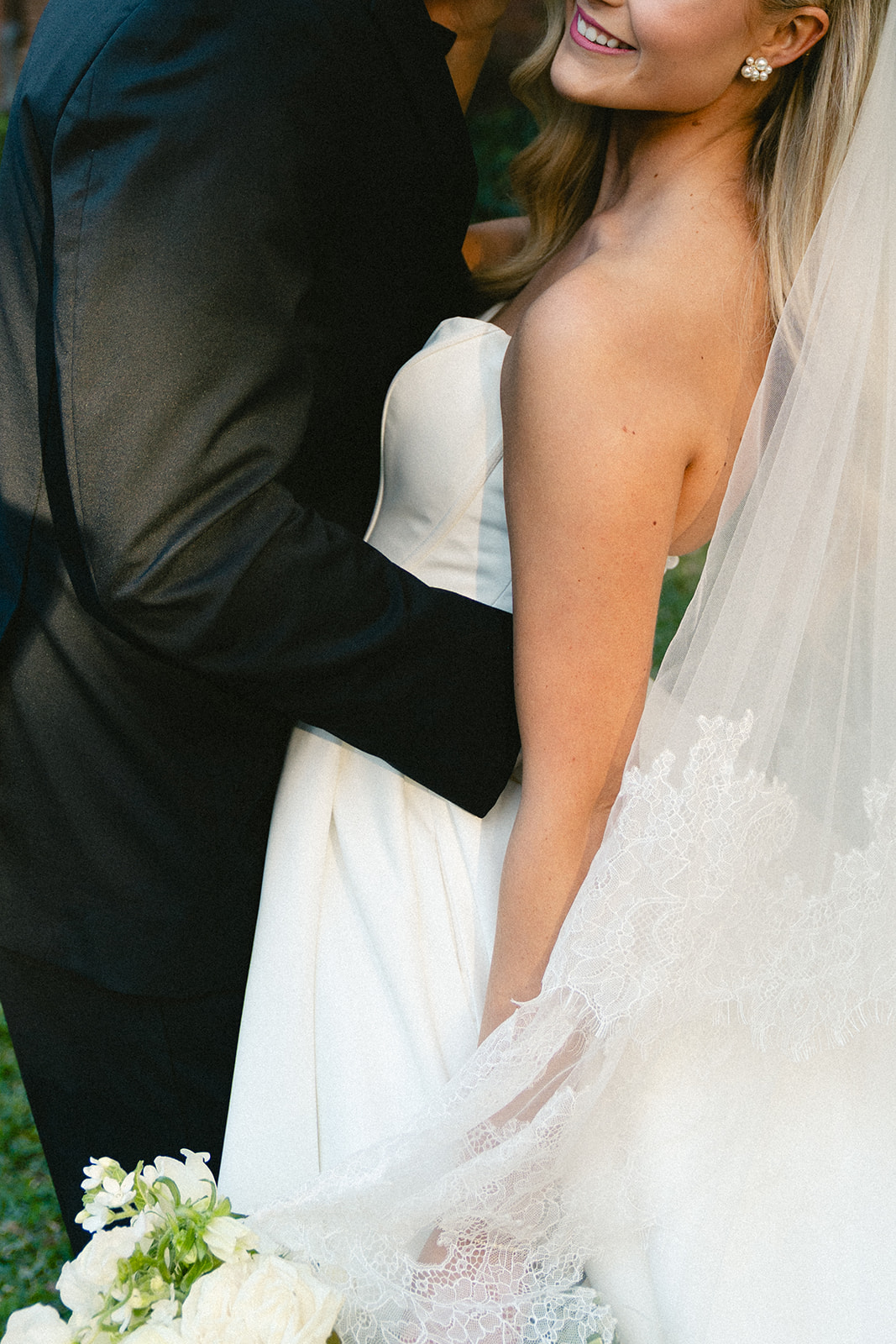 Wedding portraits at Church Christ across from Stanly Hall Ballroom