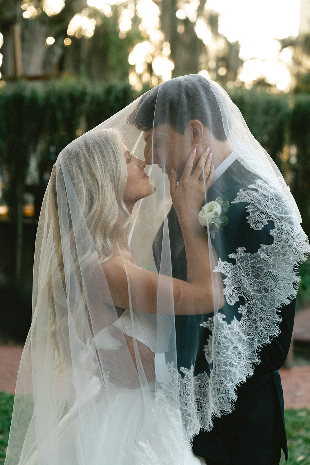 Wedding portraits at Church Christ across from Stanly Hall Ballroom